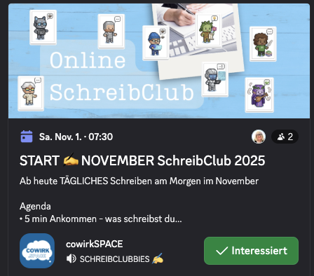 November Online SchreibClub by DoSchu
